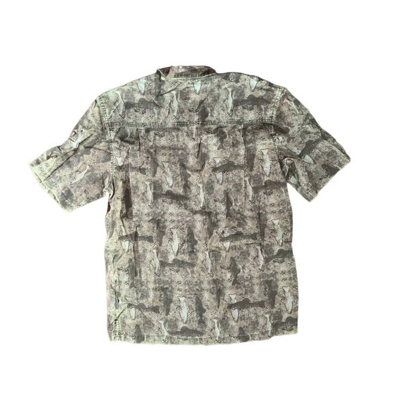 Woolrich mens medium Barley Trout button cotton fishing hunting outdoors - Picture 2 of 7